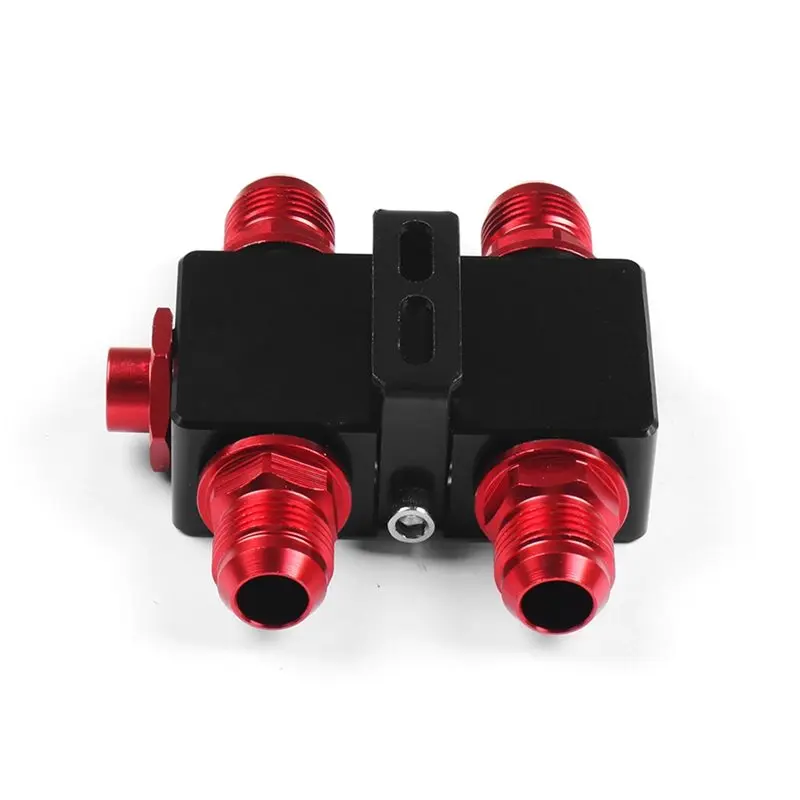 Oil Filter Sandwich Adaptor Adapter With Oil Thermostat AN10 Fitting Oil Plate In-Line Design