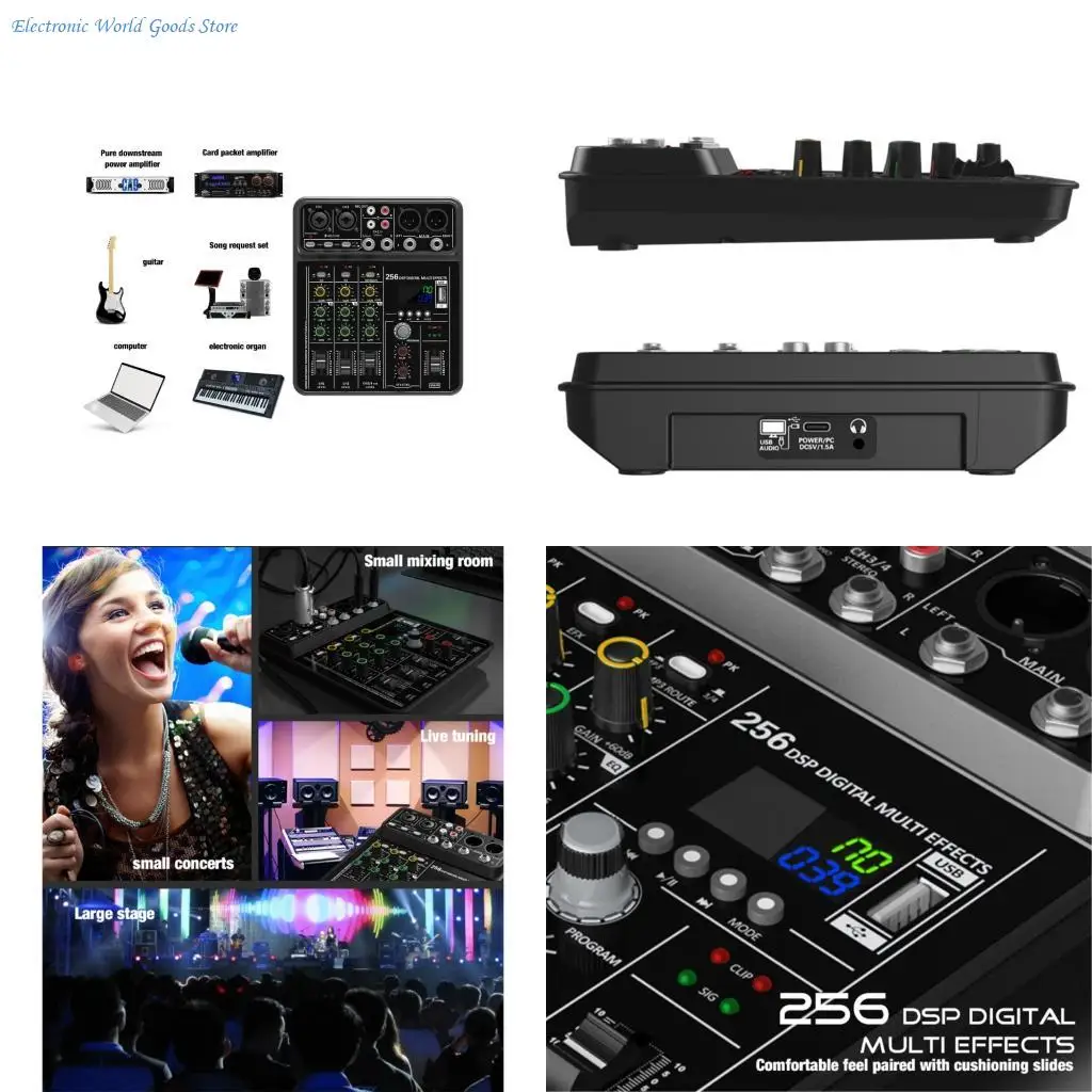 

Усовершенствованный 4-канальный аудиомикшер A3PD, аудиоконсоли, USB-воспроизведение для концертов