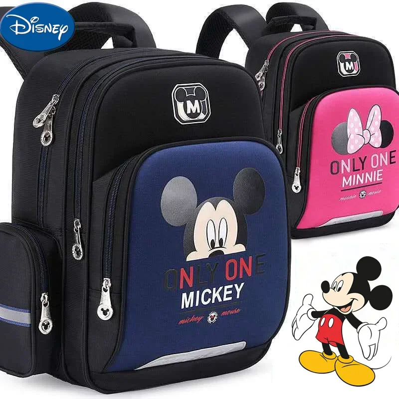 Disney Mickey Mouse Pupil Children\'s Schoolbag Cute Animation High-capacity Nylon Backpack Boys Girls Student Supplies Knapsack