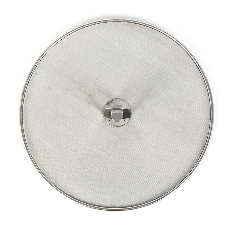 Size 25/29/33cm Stainless Steel Splatter Screen Mesh Pot Lid Cover Silver Oil Frying Pan Lid Cooking Tools Kitchen Accessories