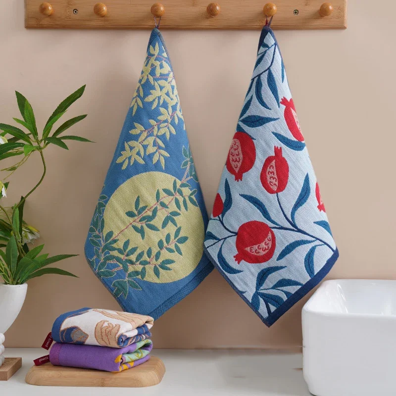 34x40cm Large Hand Towel Kitchen Towel 4Layer Cotton Gauze Pure Cotton Dish Cloth Quick Dry Decorative Tea Towel Home Restaurant
