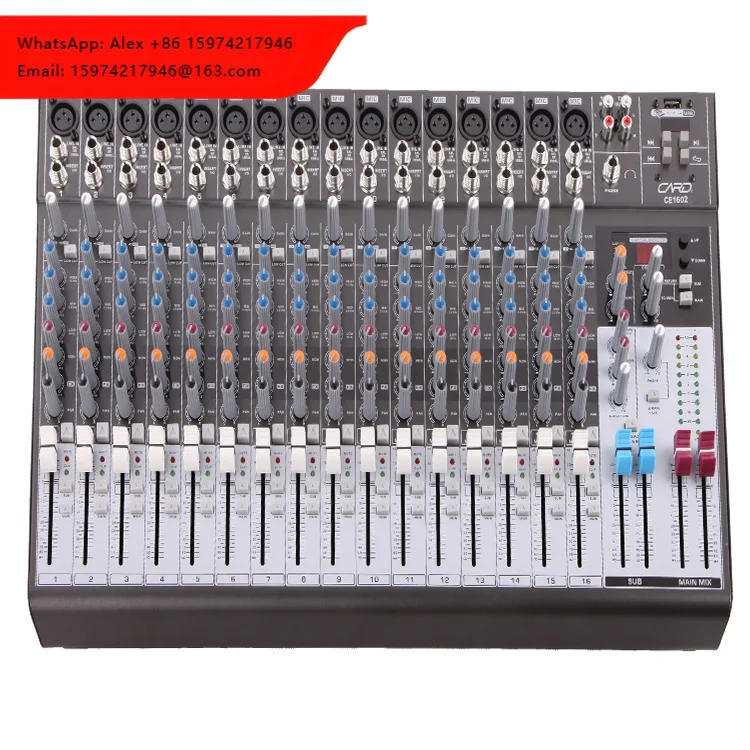 

Public Address System DJ Sound Adjustment 16 Way Professional Mixer