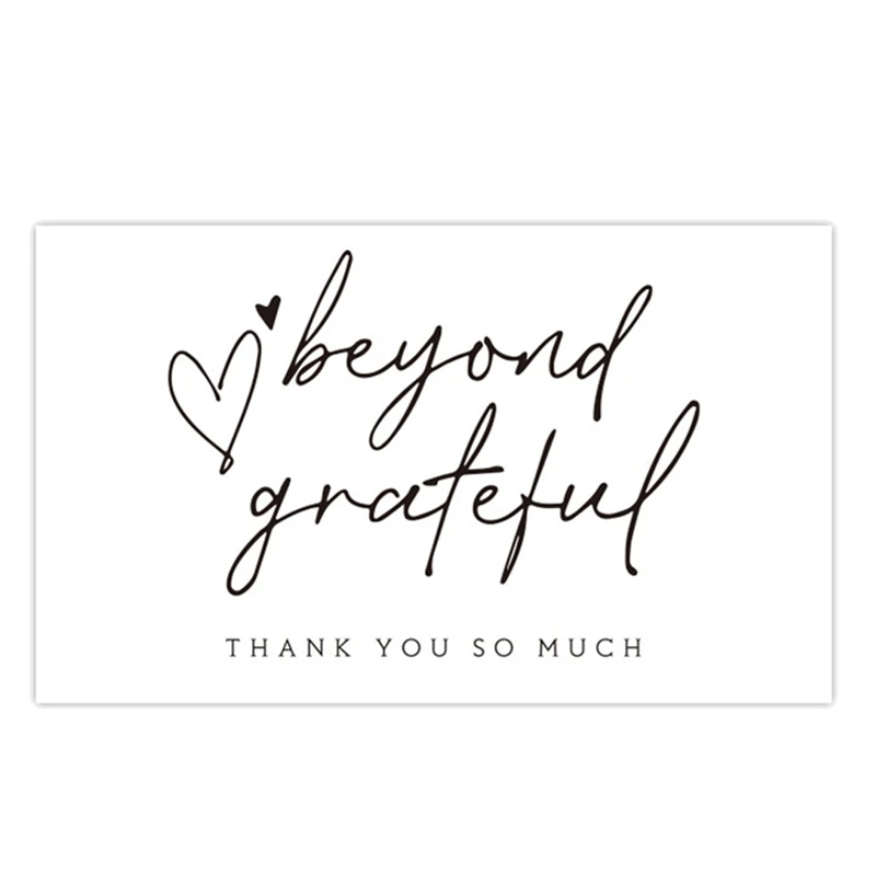 300Pcs Thank You Card Labels Beyond Grateful Card For Supporting My Small Business Decoration Gift Greeting Card