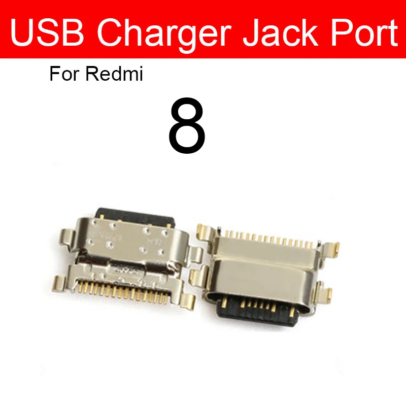 For Xiaomi Redmi Note 8 8A 8T 9 9A 9s 10 10S 10X Pro Power USB Charger Jack Date Charging Port Socket USB Connector Parts