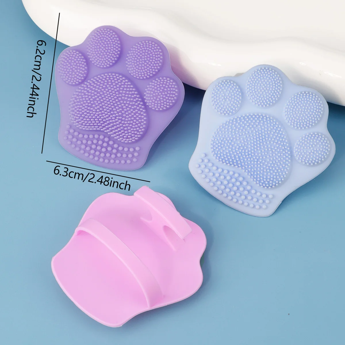 1/5 قطعة فرشاة تنظيف الوجه من السيليكون للتنظيف العميق والتقشير اللطيف