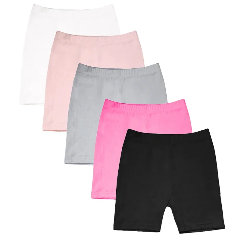 

2Pcs Summer Candy Color Underpants Girls Safety Shorts Cotton Leggings Girls' Beach Shorts Are Suitable For Children Ages 2-13