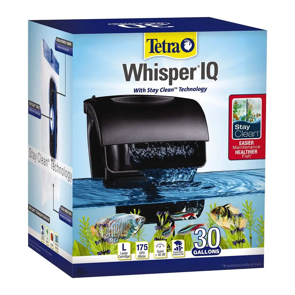 

Фильтр для воды Whisper IQ Power, 175 GPH, с технологией Stay Clean, 30 галлонов