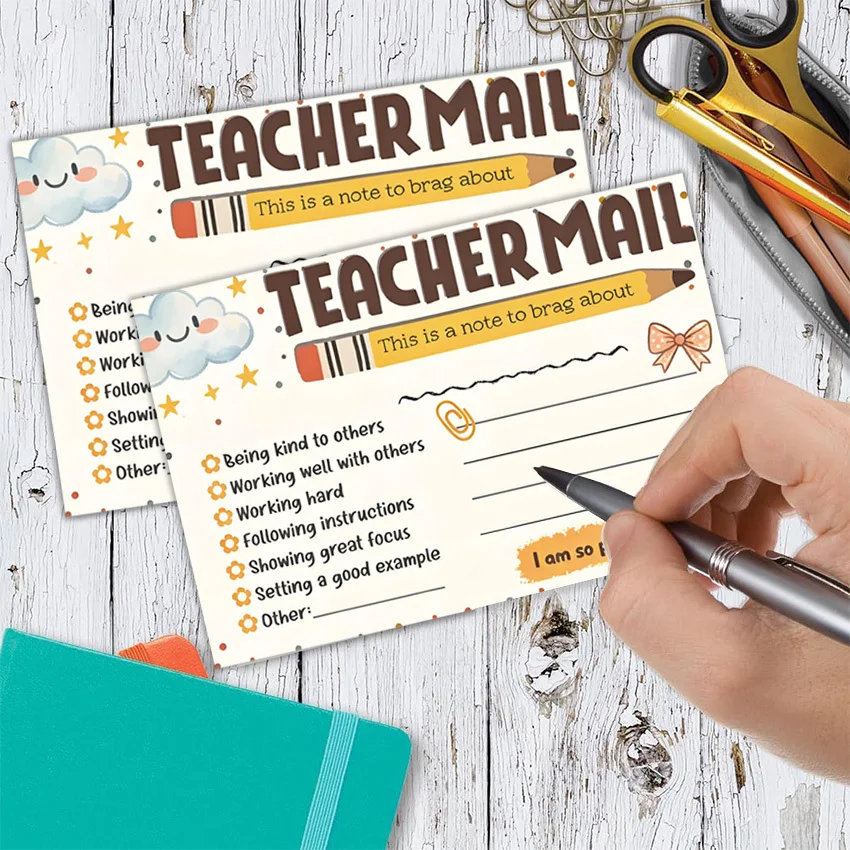 20PCS of Brightly Colored Sticky Notes From Teachers To Parents, Motivational Cards for Good Behavior, and Inspirational Cards