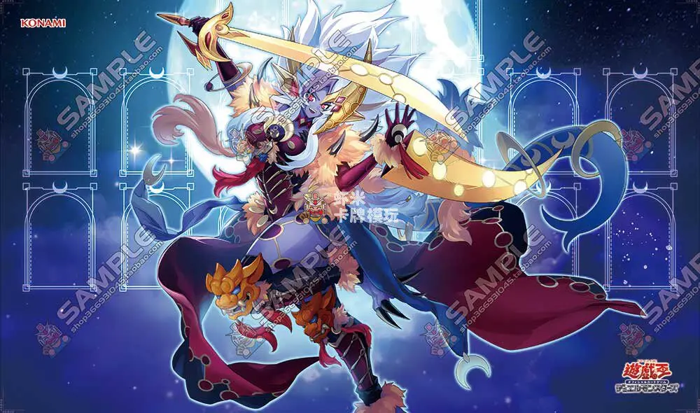 600x350mm Yu-Gi-Oh! Lunalight Cat Dancer Trading Card Playmat Lunalight Liger Dancer Card Grid Single Rubber Board Game Card Mat