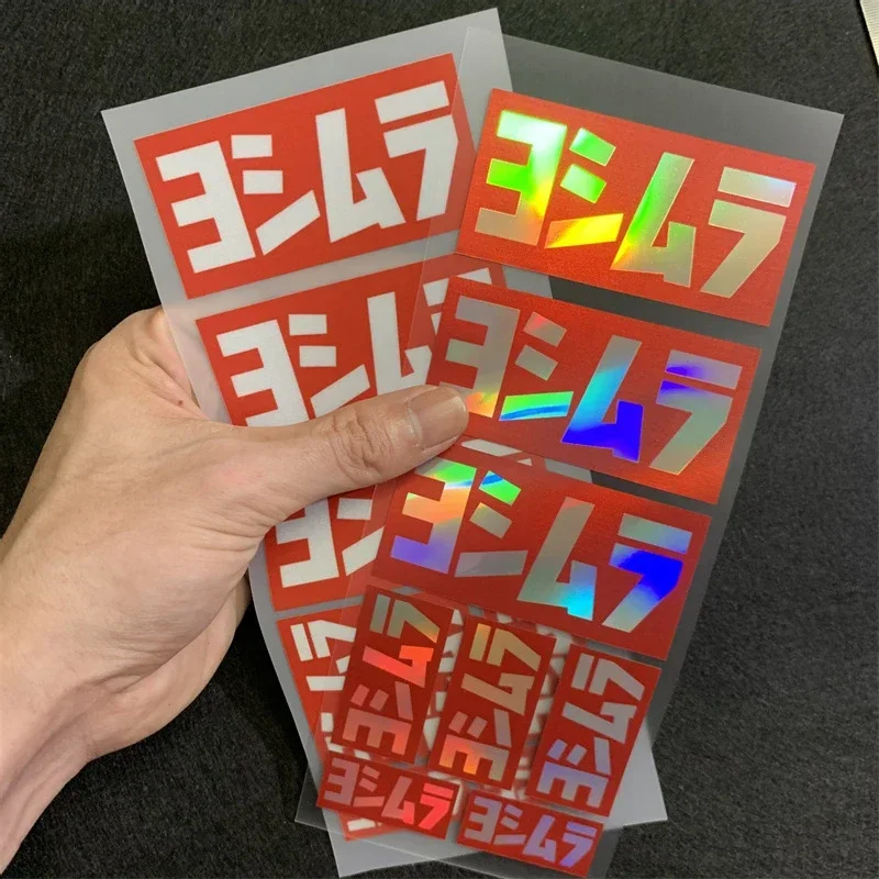 Motorcycle Exhaust Racing Vinyl Decal Reflective Waterproof Sticker for Car Bike Decorative Accessories