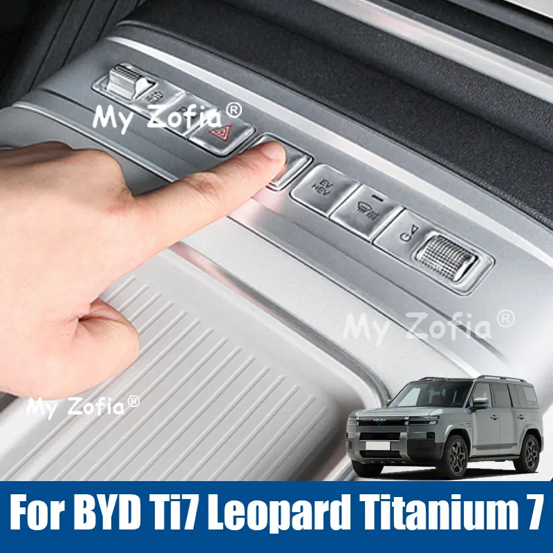 

Car Decorative Stickers Car Interior Modification for Buttons Knobs Accessories For BYD Ti7 Leopard Titanium 7 2025 2026