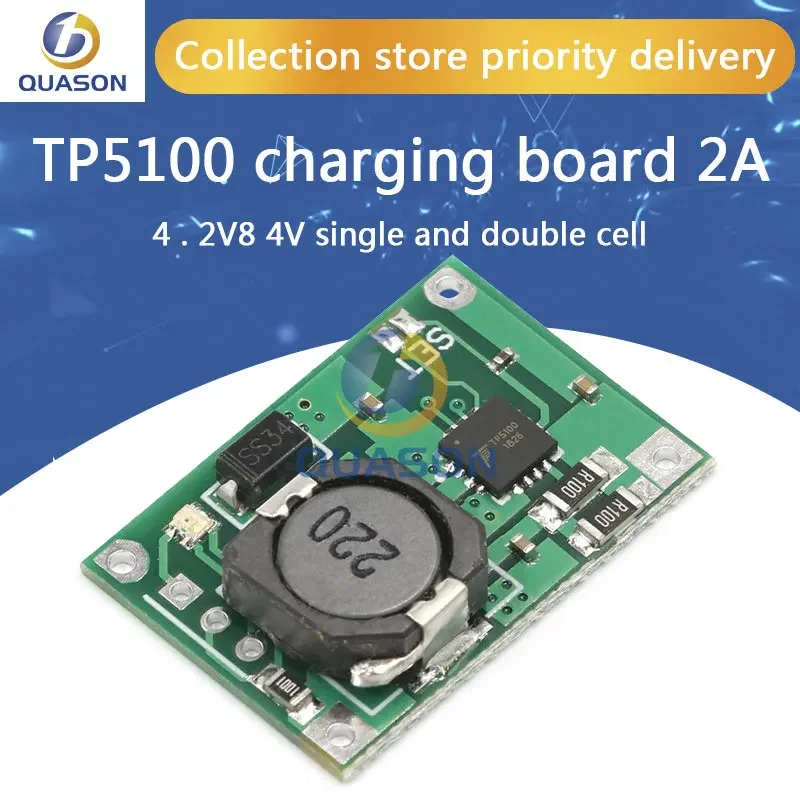 TP5100 double single lithium battery charge management compatible 2A rechargeable lithium plate