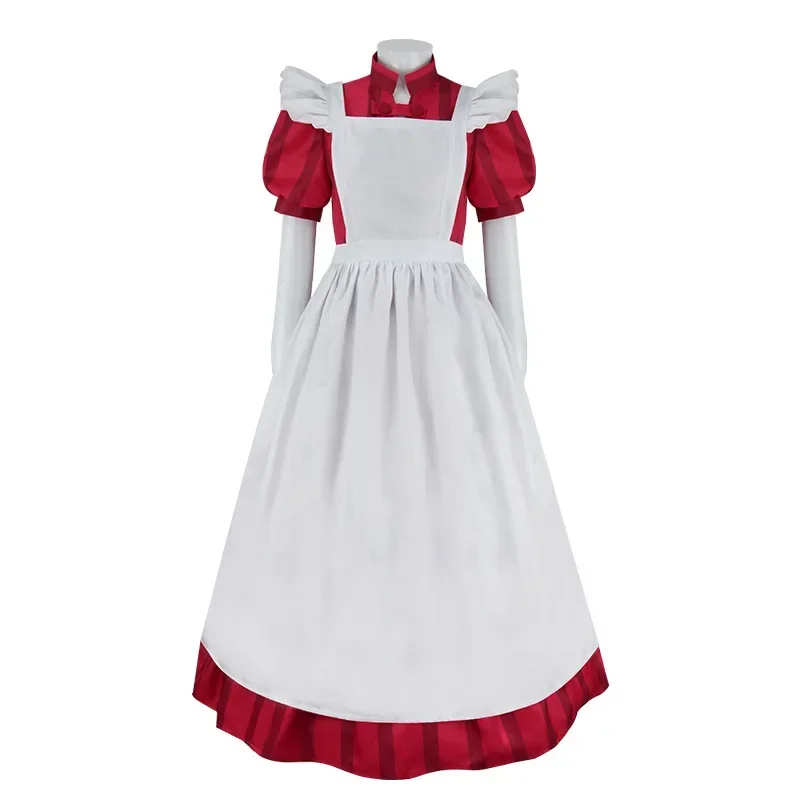 The Boy and The Heron Cosplay Movie Kiriko Cosplay Costume Red Dress Apron Girls Unform New Anime Cos Halloween Party Con Cos