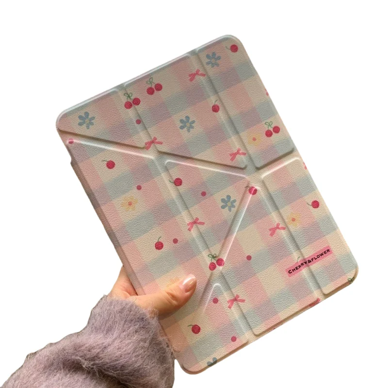 

Cherry & Flower Tablet Case For Mini 7 6 iPad 11 10 9 8 7 6 5 Pro 2024 2022 2021 2020 2018 Air 2025 2024 5 4 Cover