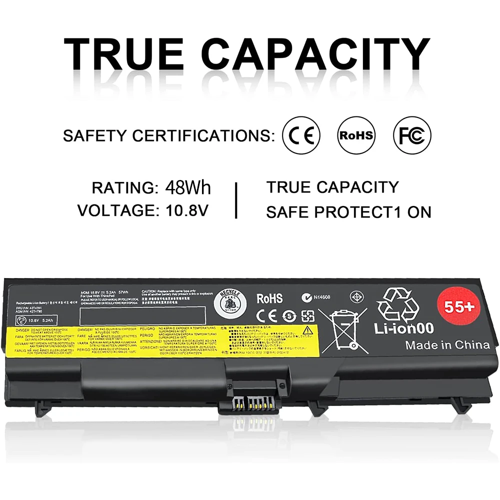 Battery for Lenovo ThinkPad E40 E50 E420 E425 E520 E525 L410 L412 L420 L421 L510 L512 L520 SL410 2842 T410 T420 T510 T520 W510