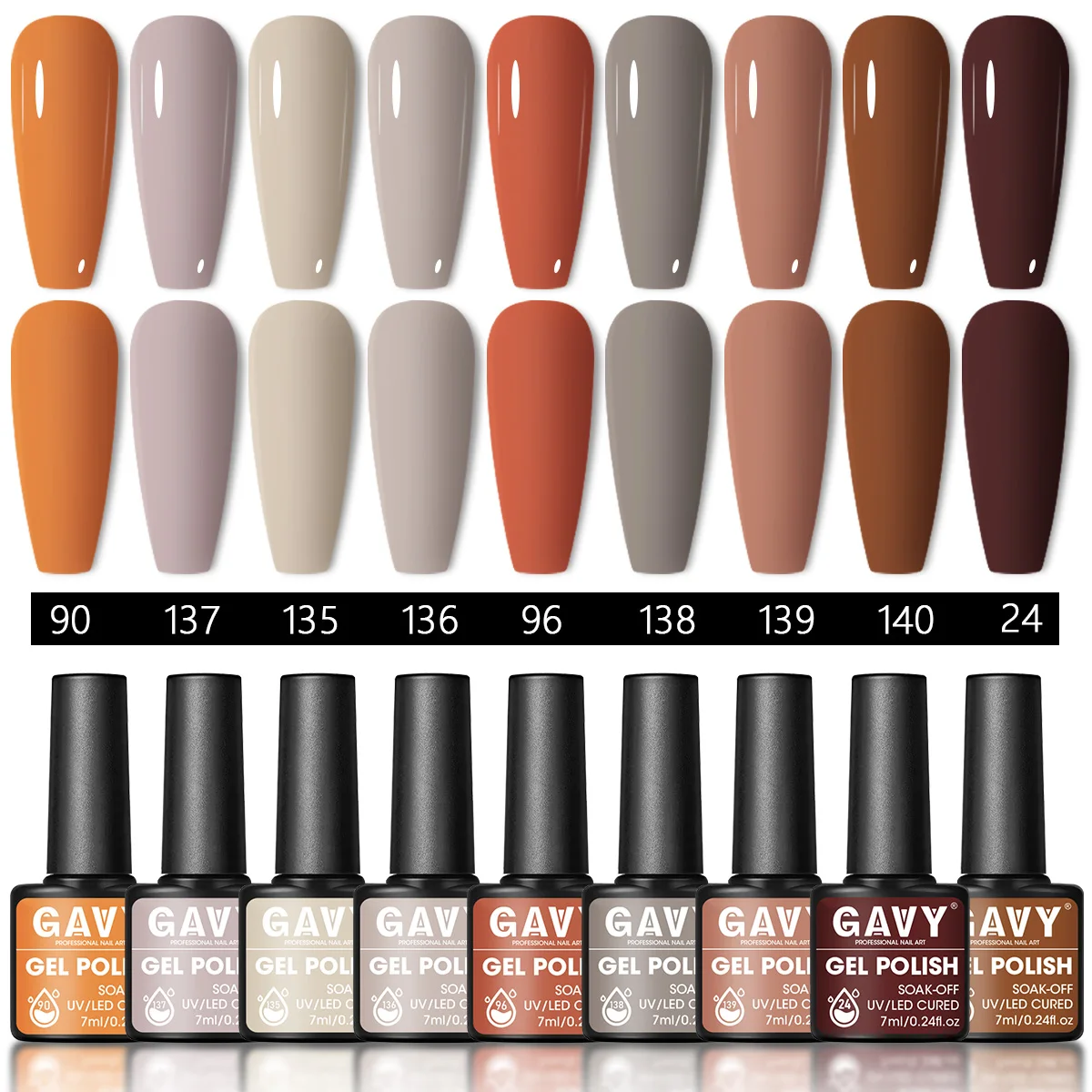

9-piece nail polish set - Autumn/Winter color range, suitable for salons and DIY use, is the perfect holiday gift