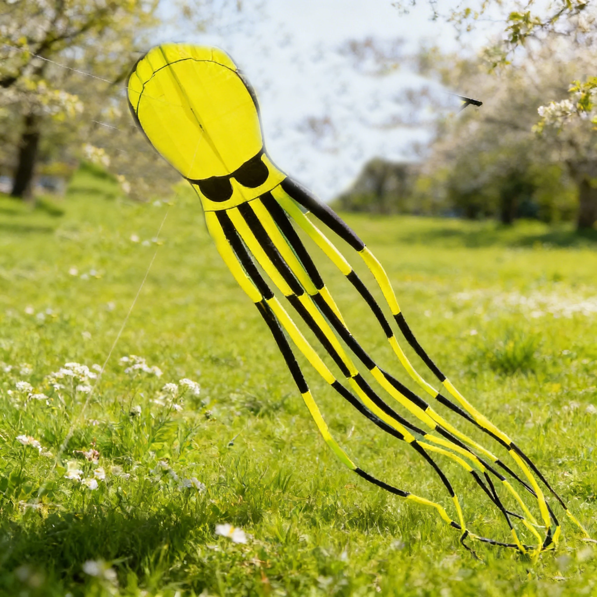 10m Pirate Octopus Soft-body Kite. Large soft-body animal kite. Suitable for outdoor activities and parent-child bonding.