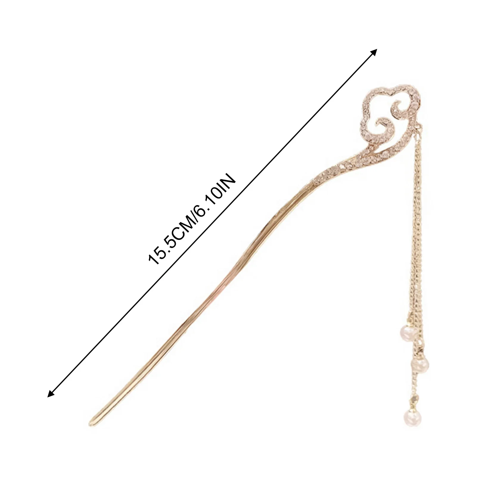 Vintage พู่ผม Fringe Hairpin ตะเกียบสําหรับผู้หญิงจีน Hanfu อุปกรณ์เสริมผม Retro เครื่องแต่งกายผม Bun เครื่องประดับ