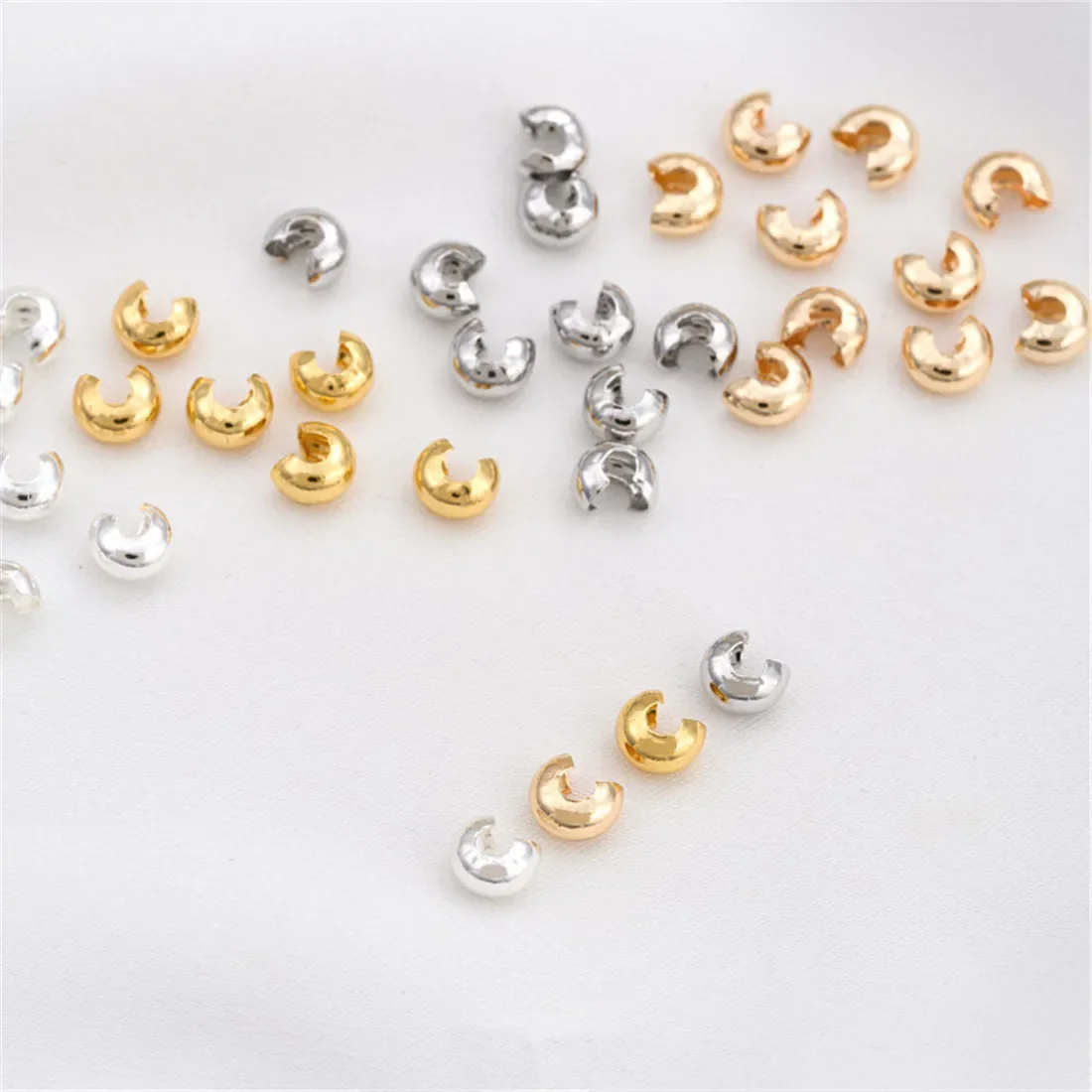 

14K Gold-plated Accessories Half Moon Buckle C Buckle Bracelet Positioning Beads Finishing Buckle Handmade DIY Materials C030v