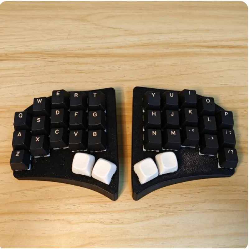 Dolphin34 Ergonomic Pure Wireless Split Keyboard Fully Enclosed Mechanical Keyboard with Built-in Tilt Angle