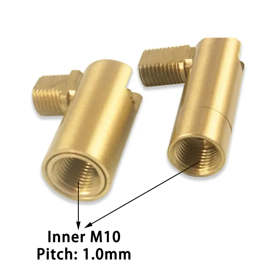 Pure Copper Mechanical Universal Joint Inner M10 To Outer M10 Movable Turn Signal Headlight Connecting Head Copper Embryo