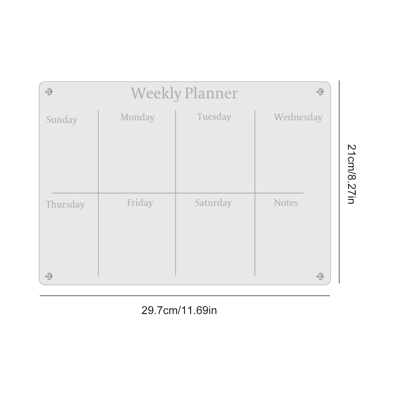 Convenient and Practical Fridge Magnet Sticker Calendar Board Planner for ideal for Work Schedule and for menu Planning