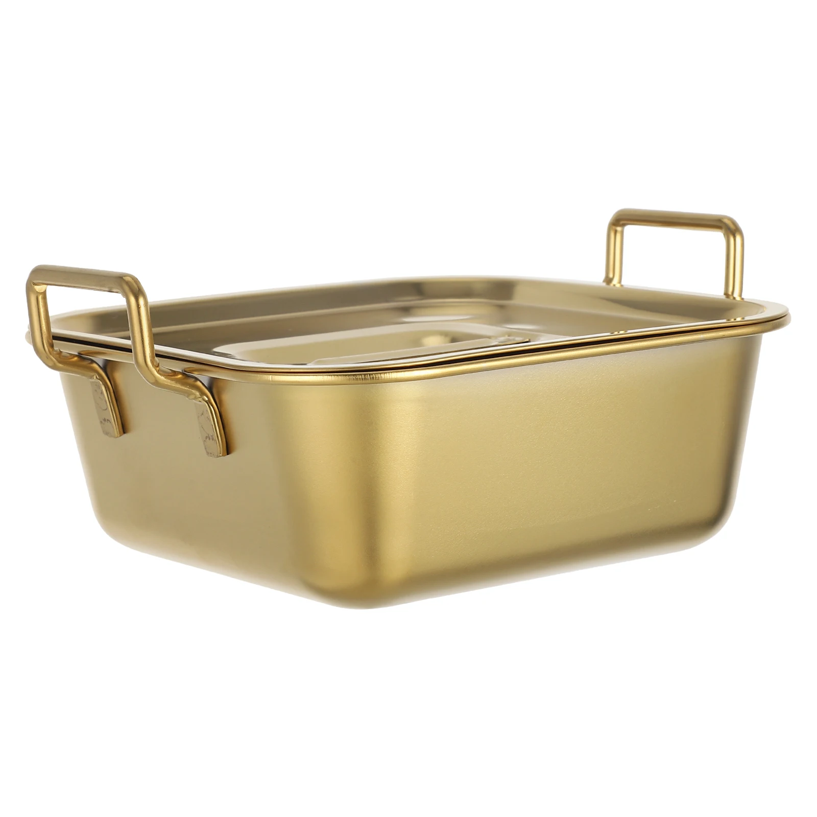 الفولاذ المقاوم للصدأ مربع مربع يخدم للدجاج المقلي البطاطس المقلية تيراميسو الحلويات وعاء للوجبات الخفيفة مسطحة القاع المنزل