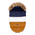 navy blue whit brown