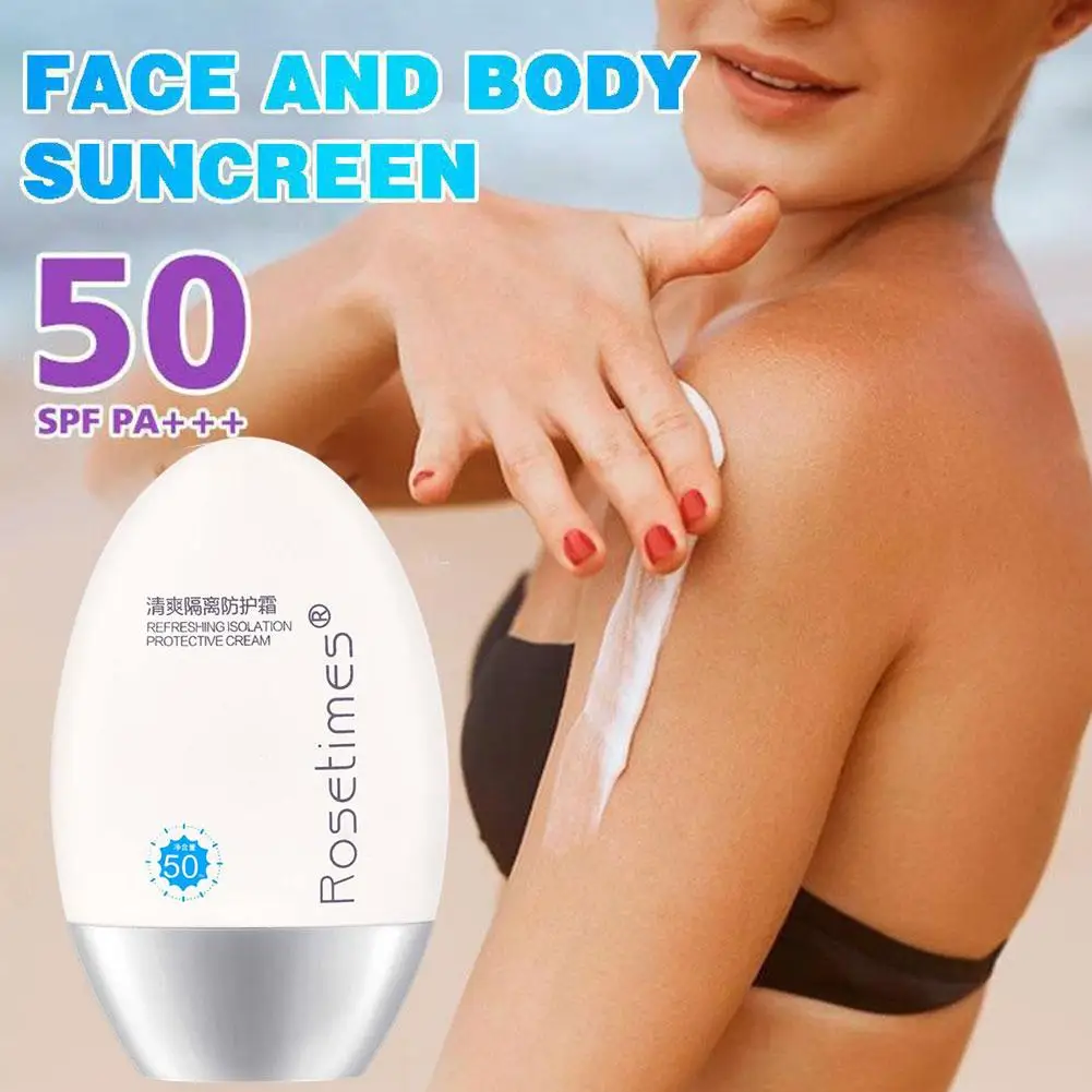 50ml spf50 erfrischende Bildschirm creme feuchtigkeit spendende verjüngende Anti-UV-Gesichts lotion Creme Isolation nicht fettig dauerhaft u6m7