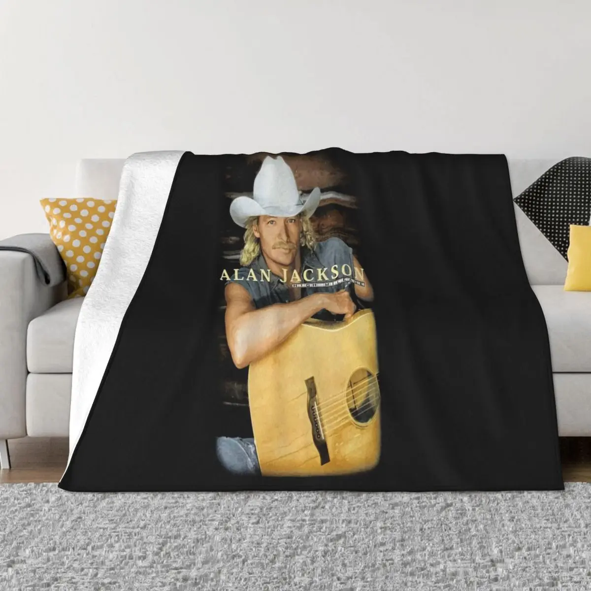 New Deadstock Alan Jackson High Mileage Band Swea Cronies Tag Mens Sz Xl 1998 Wom Throw Blanket