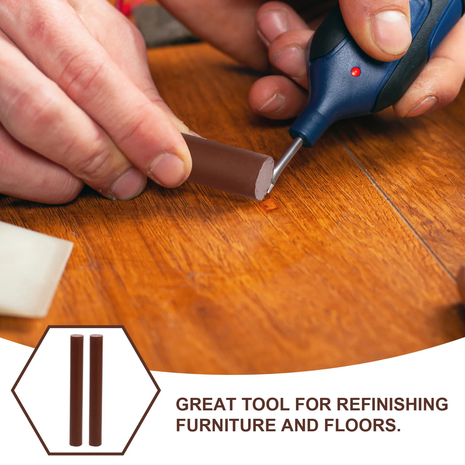 

2Pcs Wood Wax for Scratch and Hole Repair on Furniture Floors Tables Doors - Easy Fix Wood Repair Marker Pen