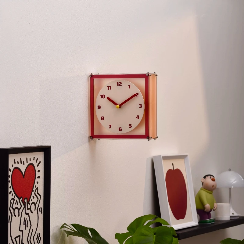 Creative Wall Clock Double Sided Square Corner Clocks Living Room Modern Designer Clocks Household Acrylic Wall Decorations