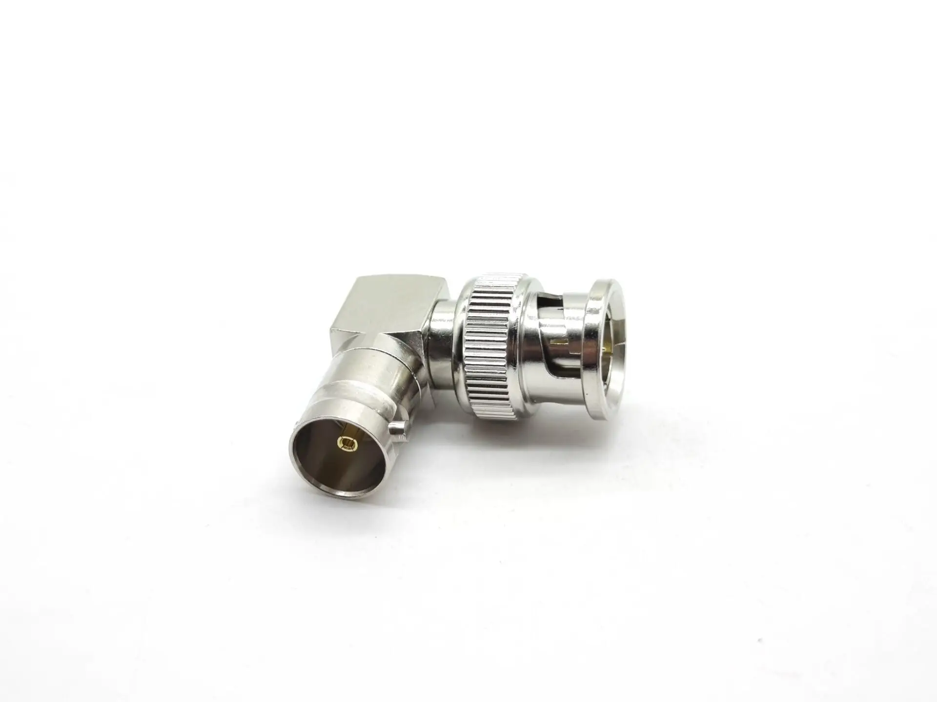 BNC Male to Female Adapter 90 Degree Nickel Plating 75 ohm