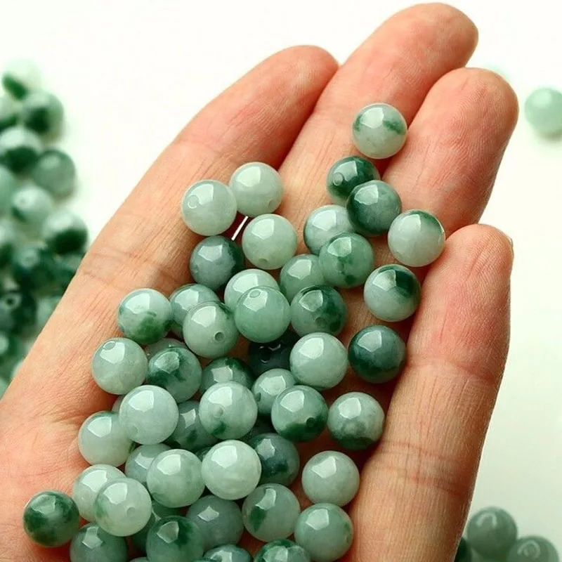 20 Pcs Rich Imperial 100% Natural Grade A Jadeite Loose Beads Pendant 8mm