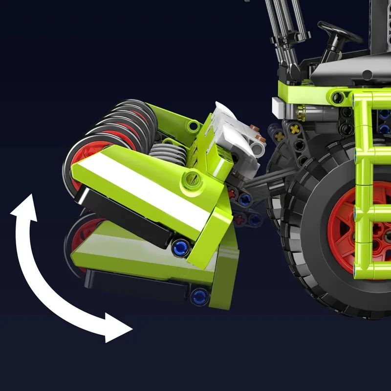 Molde rei 17014 bloco de construção carro técnico o colheitadeira controle remoto modelo montagem caminhão tijolos brinquedos crianças presente natal