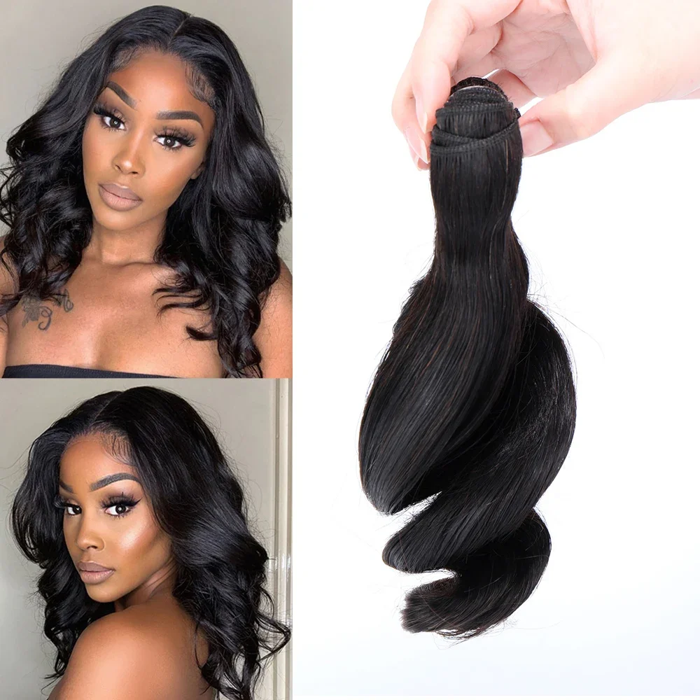 10A Egg Curly Human Hair 1/3 Bundles Double Drawn Virgin Hair Funmi Roll Bouncy Curly Hair Bundle Extensions Spring Roll Weave