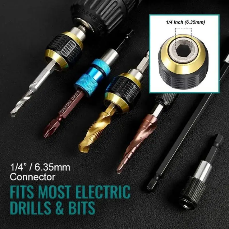 Adaptateur de tige de conversion de tige d'extension de bit, auto-libération rapide et auto-verrouillage, livraison directe