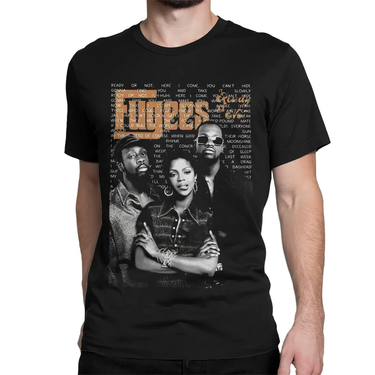 Men T-Shirt Lauryn Hill Fugees Ready Or Not Vintage Pure Cotton Tees Short Sleeve T Shirts O Neck Clothing Gift Idea