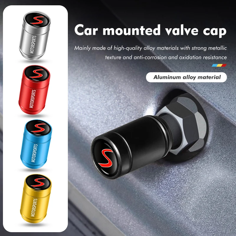 4Pcs Tire Stem Air Valve Caps Aluminum Car Dustproof Wheel Stem For MINI Paceman Clubman R50 R53 R58 R59 R57 R55 R56 F55 F56