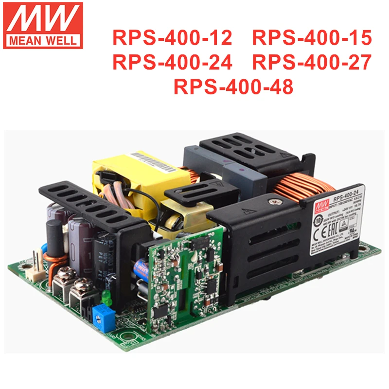 MEAN WELL PCB Type RPS-400 Series AC to DC Power Supply RPS-400-12 RPS-400-15 RPS-400-24 RPS-400-27 RPS-400-36 RPS-400-48