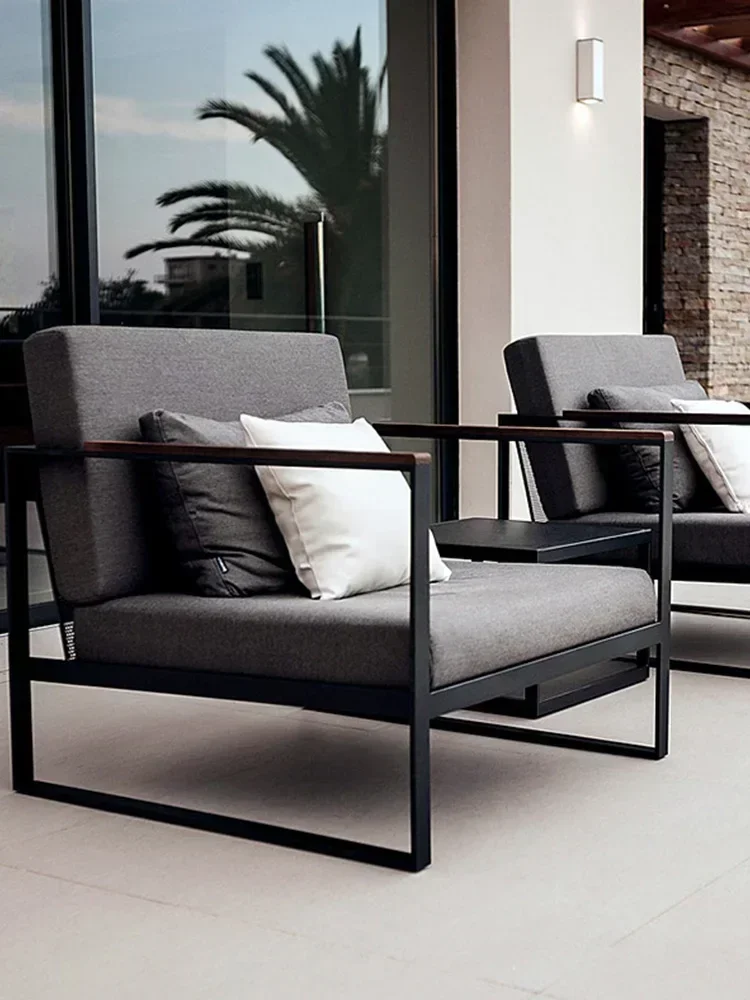 Outdoor leisure sofa combination villa outdoor balcony terrace waterproof sunscreen courtyard rattan chair furniture