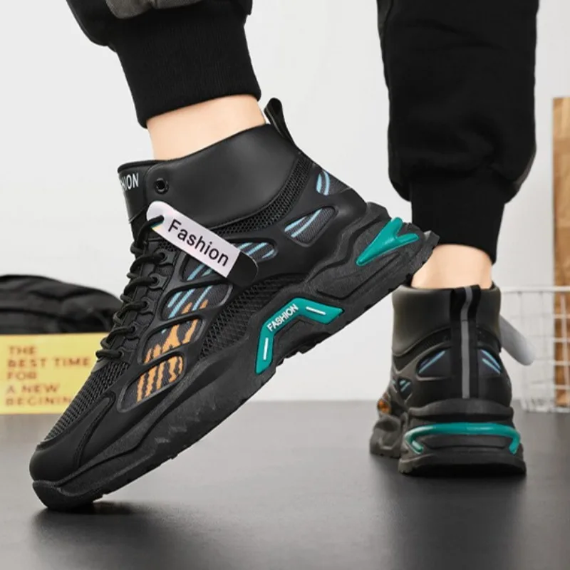 

Men Shoes High quality High Top Sneakers Breathable trendy Comfort men Shoes Ankle Boots Designer Tennis Shoes кроссовки мужские