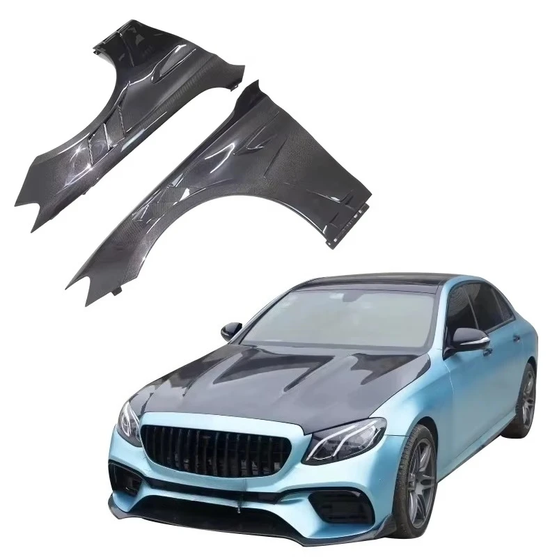 

BENSNEES Customized Black Car Front Side Real Carbon Fiber Fender for E-Class W213 Carbon Fibre Fender Upgrade