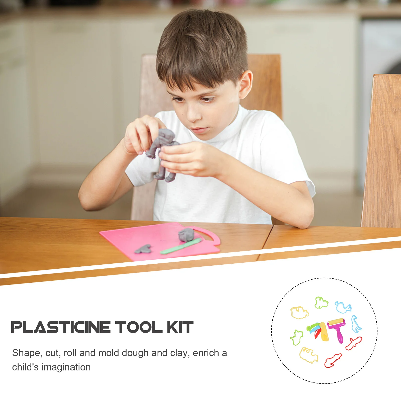 

10Pcs Colored Clay Mould Kit Various Tools Safe Durable Children Imagination Creativity Hand Eye Coordination Practice