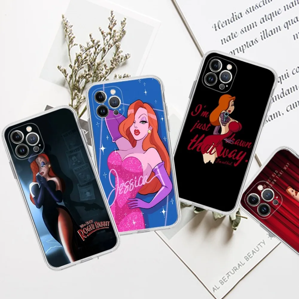 J-Jessica R-Rabbit Sexy Phone Case For IPhone 16 15 8 7 6 6S Plus X SE XR XS 14 11 12 13 Mini Pro Max Mobile Case