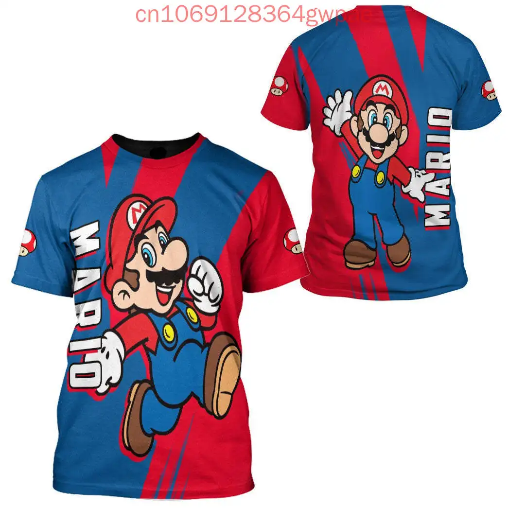 Super Mario Browser 3D Print T-shirt Men's Womens Kids Tops Summer Casual Short Sleeve Tops Princess Peach Yoshi Fashion T-shirt