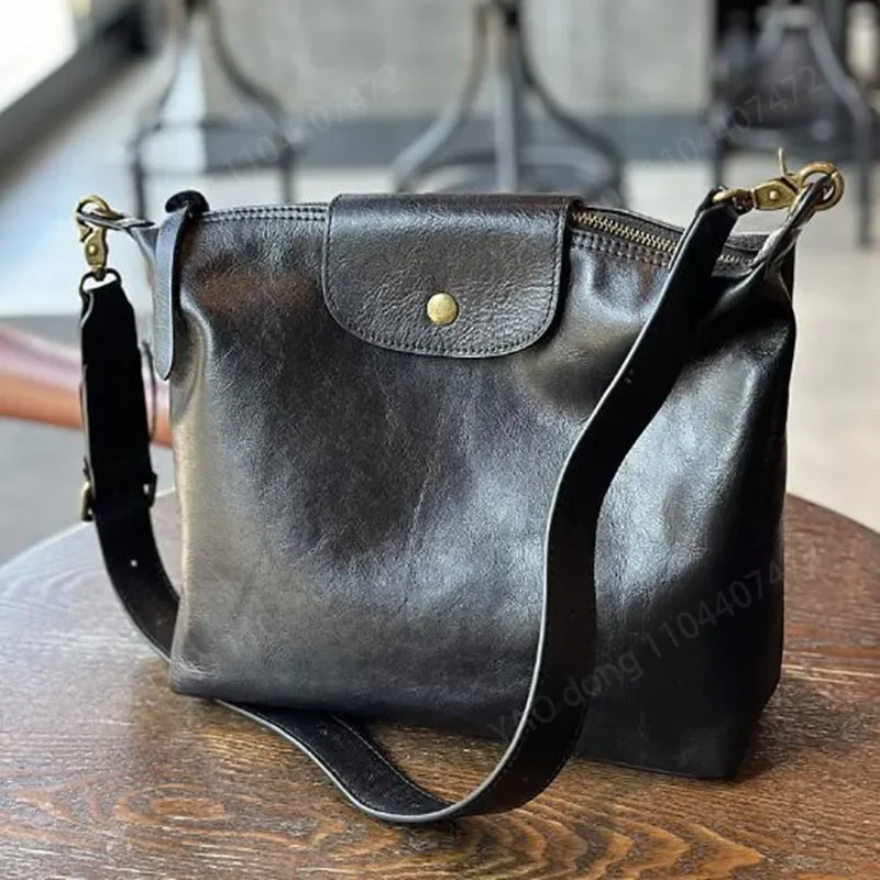 ياو دونغ تجديد خمر الخضار المدبوغة جلد البقر المرأة حقيبة جلدية واحدة الكتف crossbody عادية سعة كبيرة عطلة ب