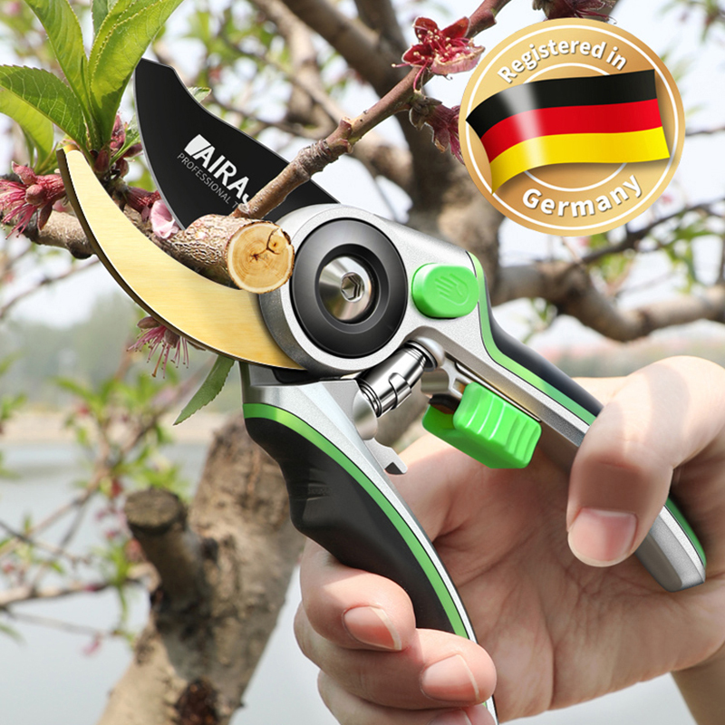  AIRAJ Pruning Shear Garden Tools Labor Saving Scissors Gardening Plant Sharp Branch Pruners Protection Hand Durable 