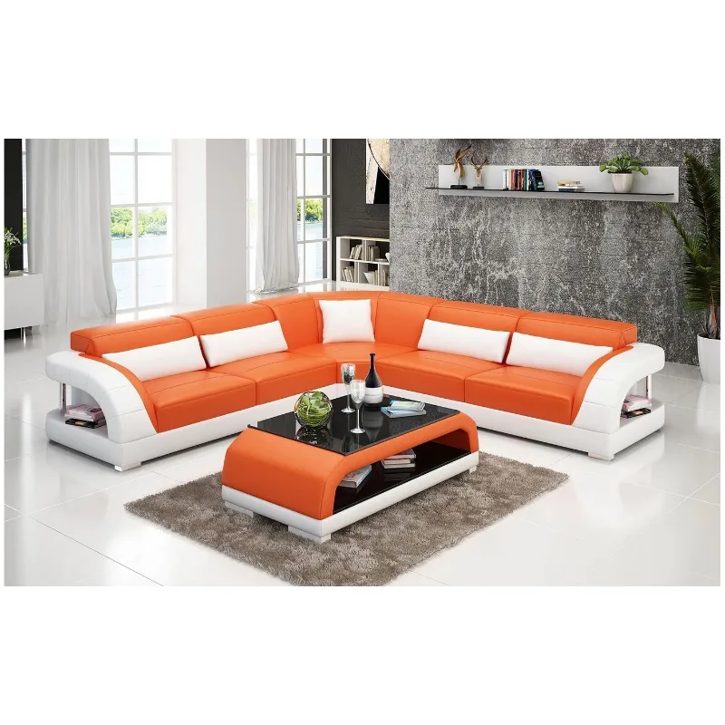 Italian cowhide sofa new creative minimalist style living room sofa