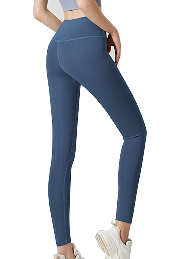 Leggings esportivos sem costura para mulheres, calças justas de ginástica, calças de ioga, malha, cintura alta, elástico, fino, push up atlético, booty, treino